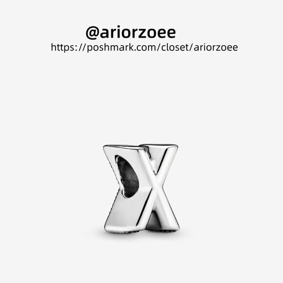 Pandora Letter X Alphabet Charm - Picture 1 of 2
